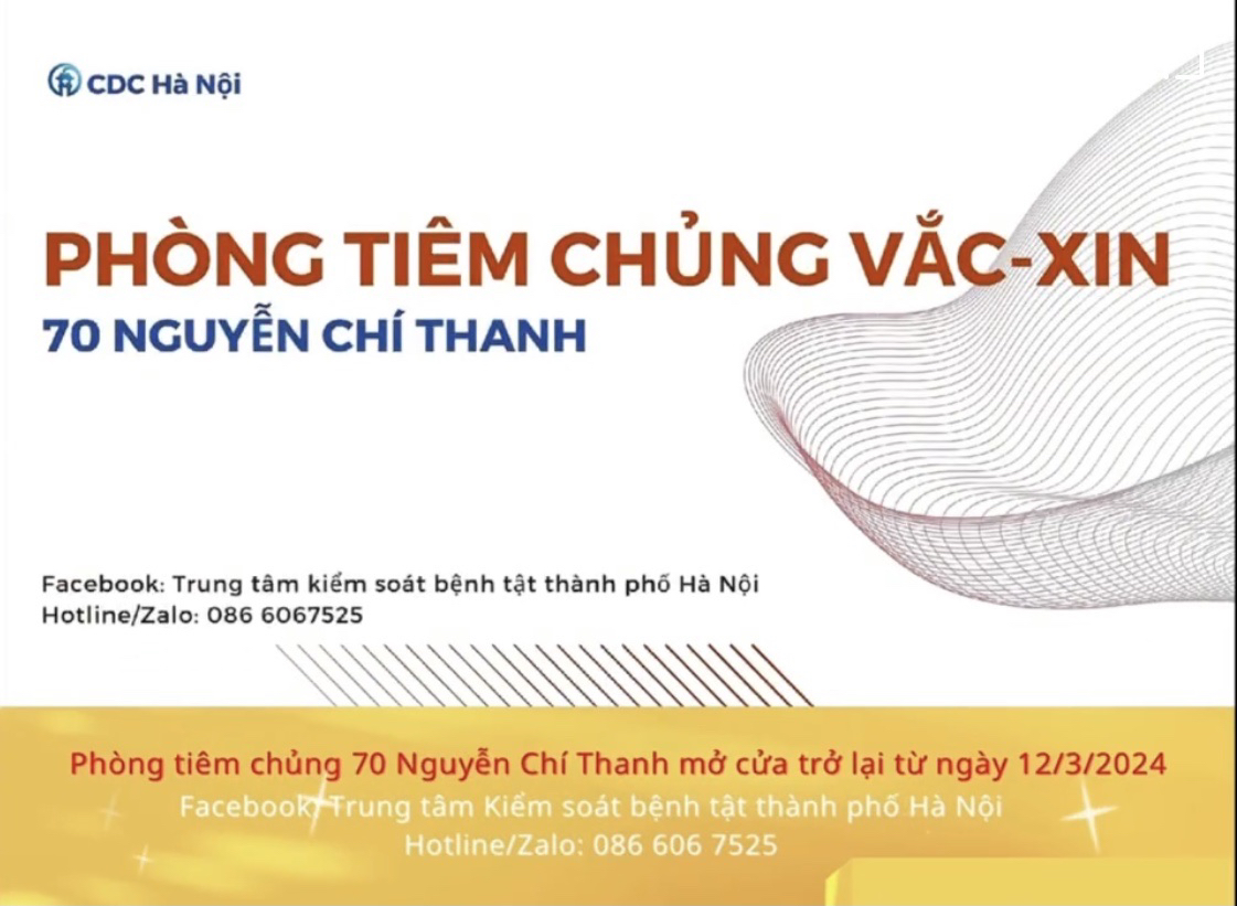 THÔNG BÁO VỀ VIỆC MỞ CỬA PHÒNG TIÊM CHỦNG