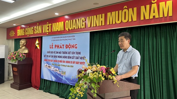 Quận Hoàn Kiếm phát động chiến dịch vệ sinh môi trường phòng chống sốt xuất huyết và dịch bệnh mùa hè năm 2024
