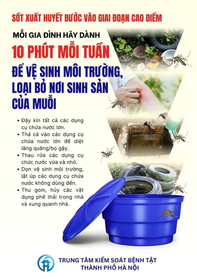 Người dân chủ động các biện pháp phòng, chống dịch bệnh sốt xuất huyết